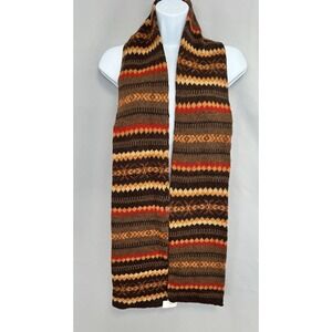 Made‎ In Italy 100% Wool Scarf Multicolor NWOT 66"x6" Geometric